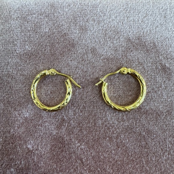 14k Gold Hoop Earrings - Picture 4 of 6